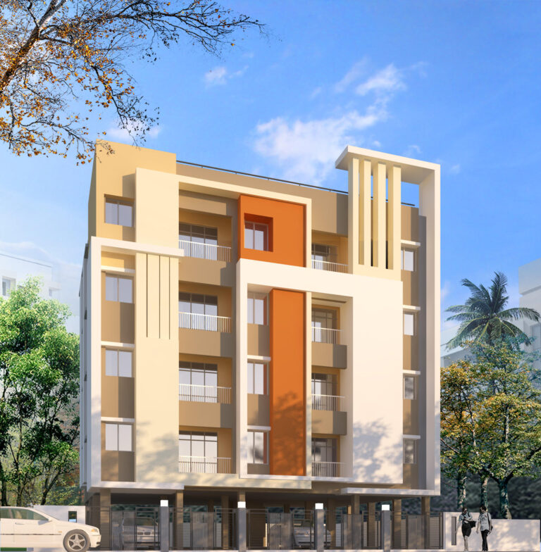 Stand alone apartment building design in Kolkata by Prism Architects