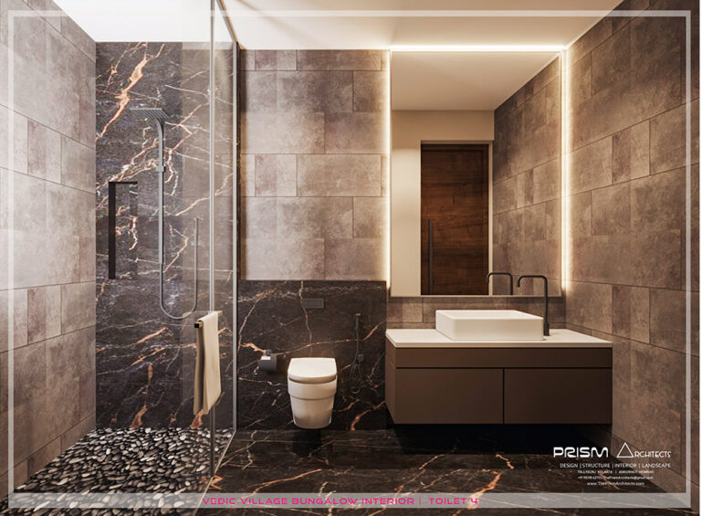 Toilet interior design in Kolkata by Prism Architects