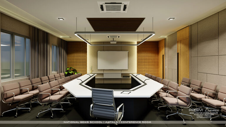 Contemporary office interior designed by Prism Architects in Kolkata