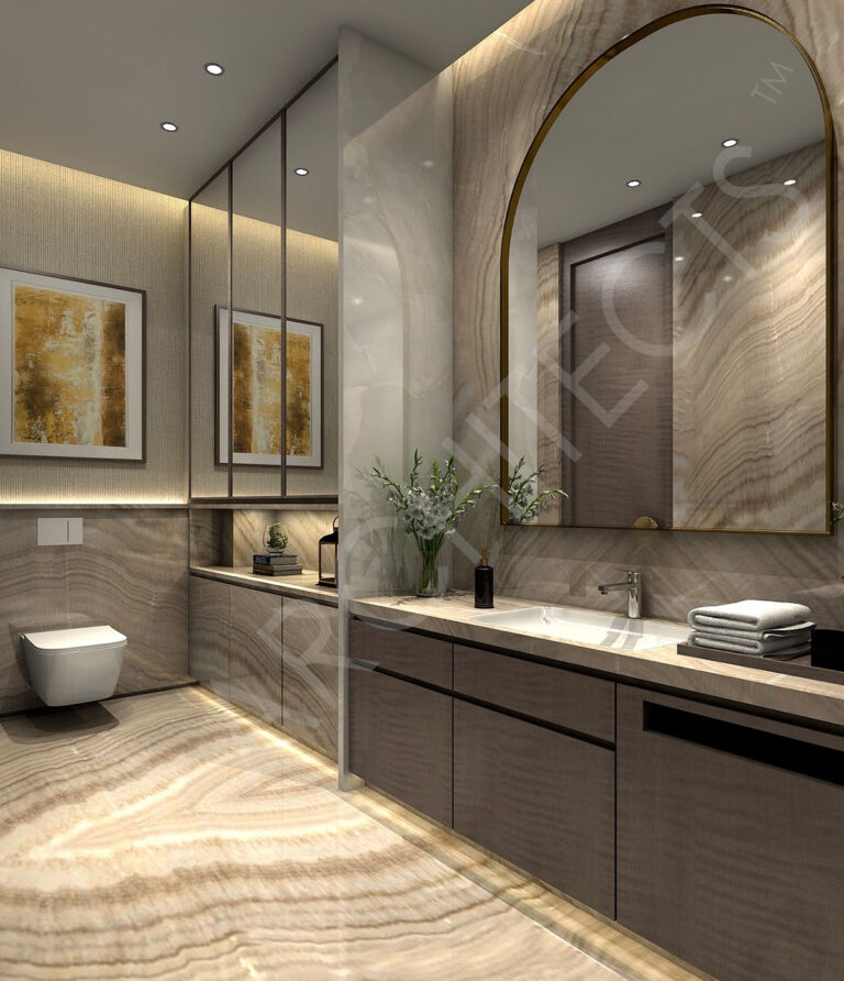 Luxurious toilet design in Kolkata by Prism Architects