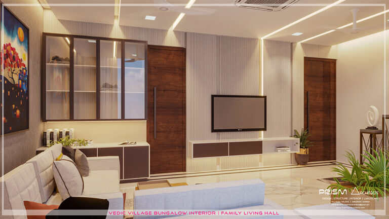 Modern Bungalow interior in Kolkata by Prism Architects