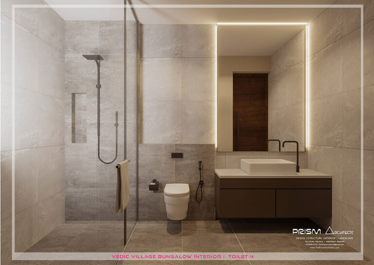 Modern Luxurious Toilet design in Kolkata by Prism Architects