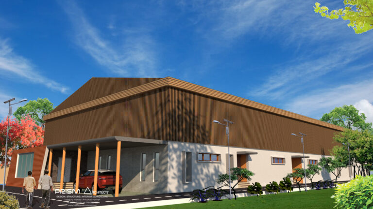 Factory building design in West Bengal by Prism Architects