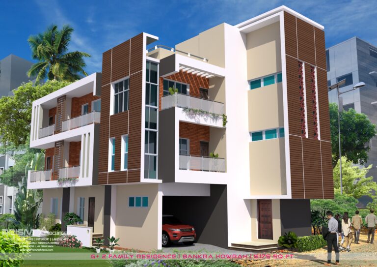 Modern residence design in Howrah by Prism Architects