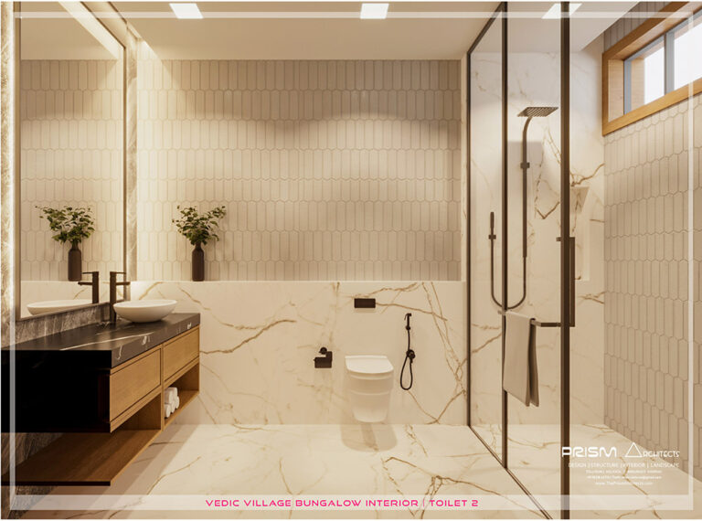 Smart toilet design in Kolkata by Prism Architects