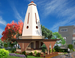 Modern Hindu Temple Design in West Bengal by Prism Architects