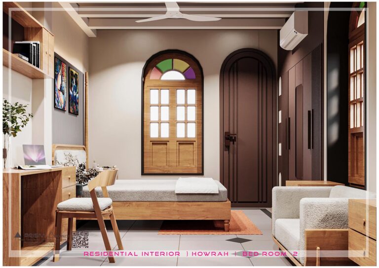 Luxury residential interior design in Kolkata by Prism Architects with traditional elements.