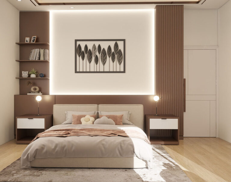 Modern residential interior design in Kolkata by Prism Architects blending contemporary style with traditional elements.